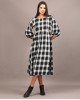 Black and white tartan full dress
