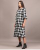 Black and white tartan full dress