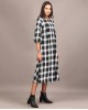 Black and white tartan full dress