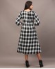 Black and white tartan full dress