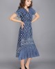 INDIGO BLUE BLOCK PRINT COTTON DRESS