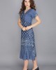 INDIGO BLUE BLOCK PRINT COTTON DRESS