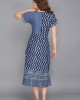 INDIGO BLUE BLOCK PRINT COTTON DRESS