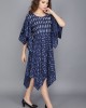 INDIGO BLUE HANDKERCHIEF DRESS IN COTTON