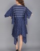 INDIGO BLUE HANDKERCHIEF DRESS IN COTTON