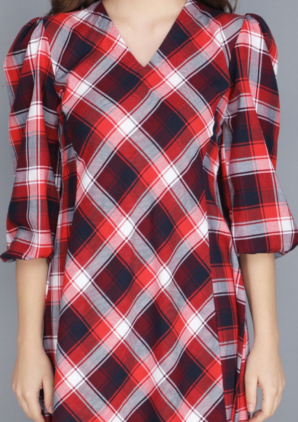 TARTAN JACKET DRESS