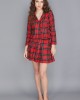 TARTAN JACKET TOP AND PEATED SKIRT