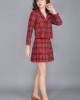 TARTAN JACKET TOP AND PEATED SKIRT
