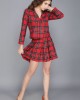 TARTAN JACKET TOP AND PEATED SKIRT