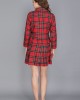 TARTAN JACKET TOP AND PEATED SKIRT