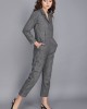 TWEED NOTCHED COLLAR JUMPSUIT
