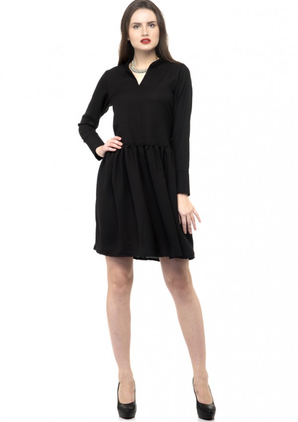 Black color mini dress