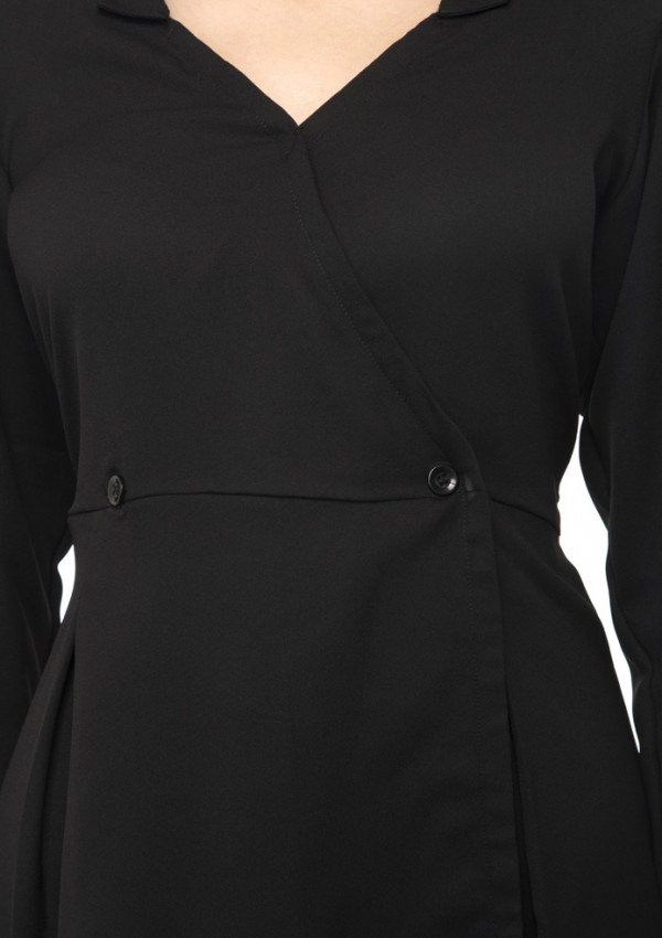 Black Mini dress with collars