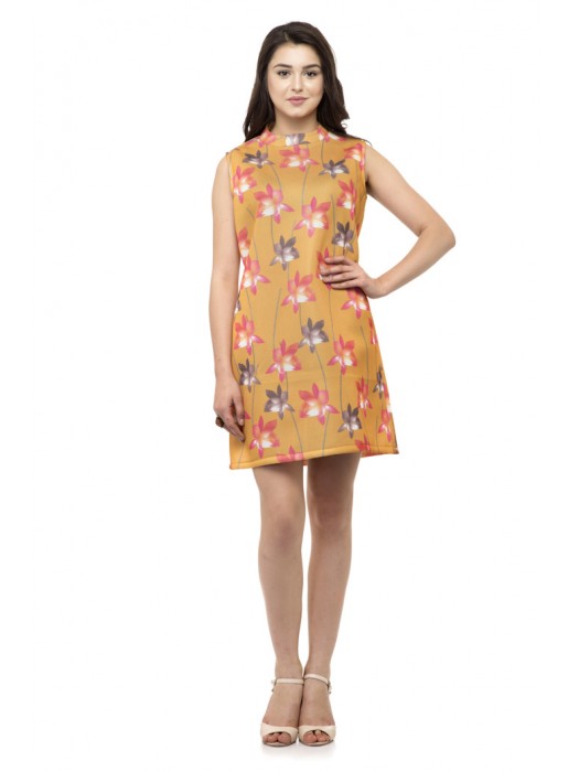 Sleeveless Floral cami mini dress