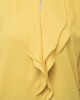 Yellow plain flared ruffle top