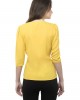Yellow plain flared ruffle top