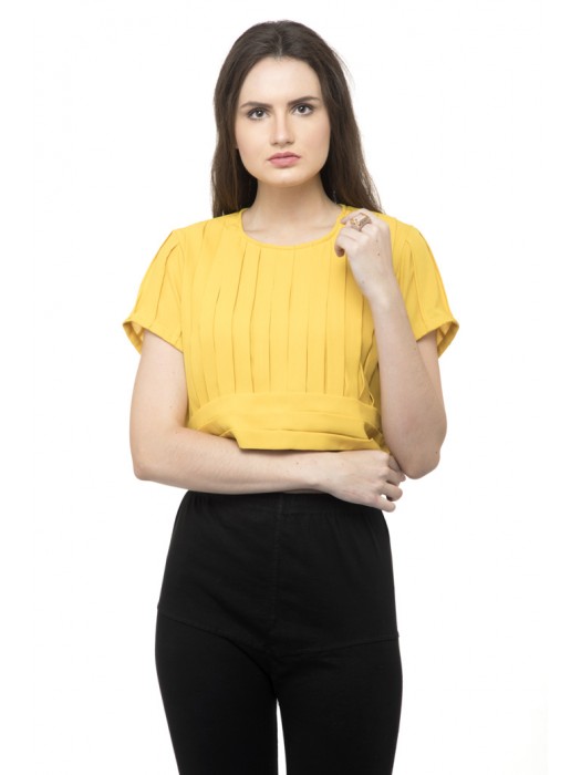 Yellow high size short length top