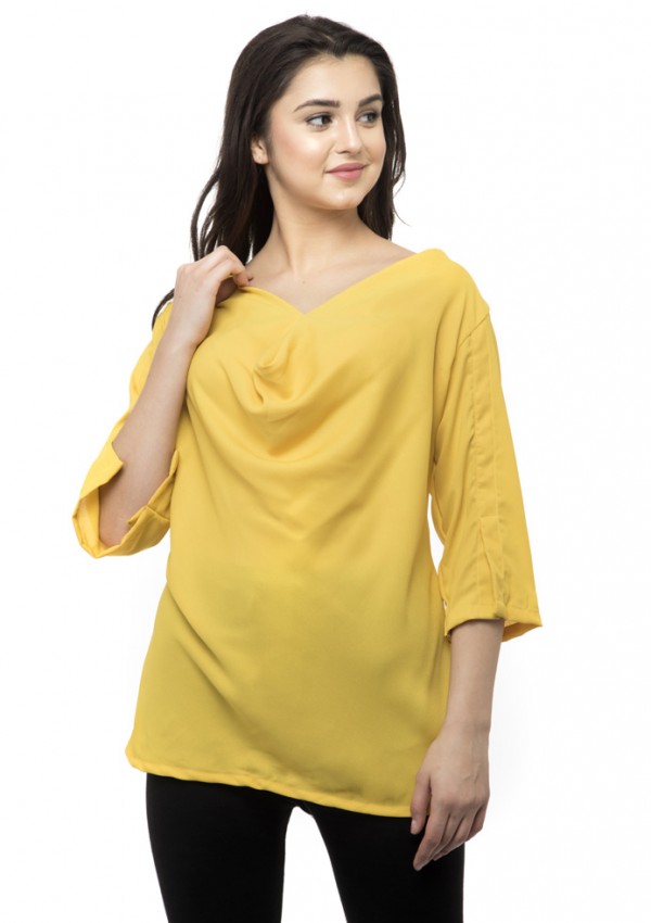 Yellow color halter top