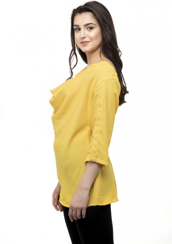 Yellow color halter top