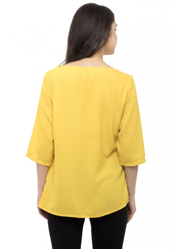 Yellow color halter top