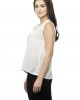 White sleeveless cami top