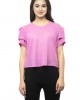 Double bell sleeves pink top