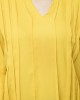 Yellow bell sleeves pleated top