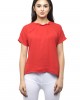 Mock neck half sleeves red top