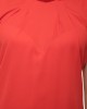 Mock neck half sleeves red top