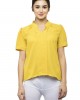 Notched neck with collars yellow top
