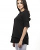 Mock neck Double bell sleeves black top