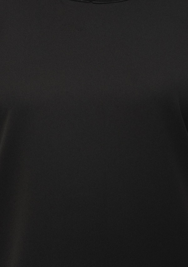 Mock neck Double bell sleeves black top