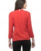 Notched neck with button red top without side stripped
