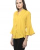 Bell sleeves yellow shirt