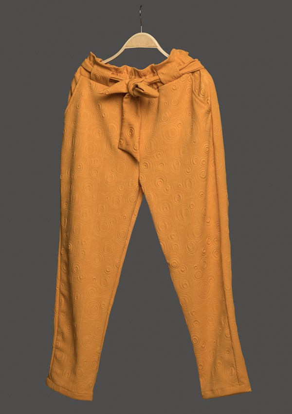 Textured paper bag pants