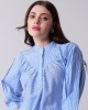 Striped Mandarin Collar Top Striped Mandarin Collar Top