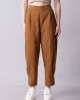 Camel Tapered Pants with Box Pleats Camel Tapered Pants with Box Pleats