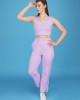 lavender track pants with tank top made in cotton spandex
