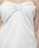 Heart neck sleeveless white top