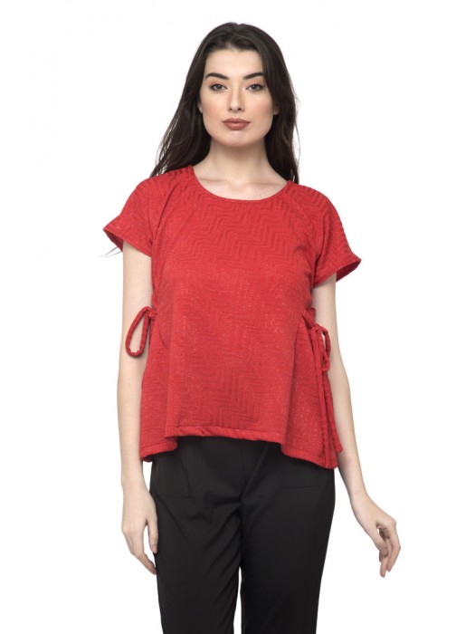 Two side knot red top
