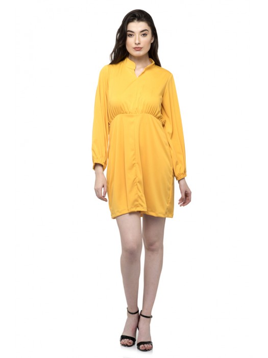 Full Sleeve Plain Romper Dress