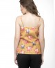 V-neck Striped Flowers Cami Top