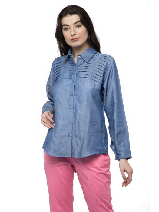 Full Sleeve Light Denim blue Shirt