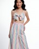 MULTI STRIPE BRALET & CULOTTES. MADE IN COTTON POPLIN