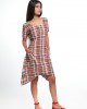 TARTAN HIGH & LOW POCKET DRESS
