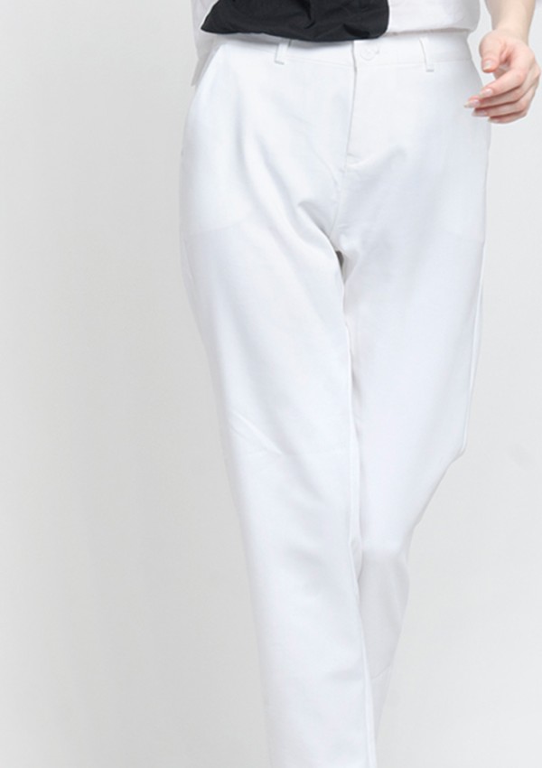 White Formal Crisp Pants